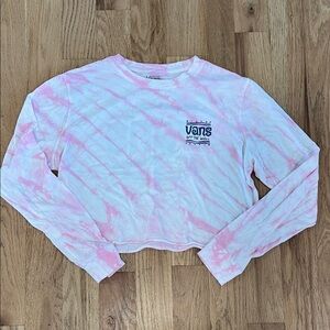 Vans Pink and White Tie-Dye Crop Top